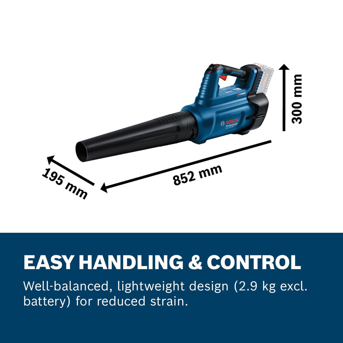 Bosch 18V Professional BITURBO 780m3/h Cordless Blower GBL 18V-750 - Skin Only
