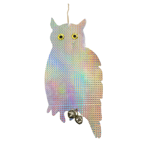 Jack Reflective Owl & Bell Bird Deterrent 200mm Silver Outdoor Reflector