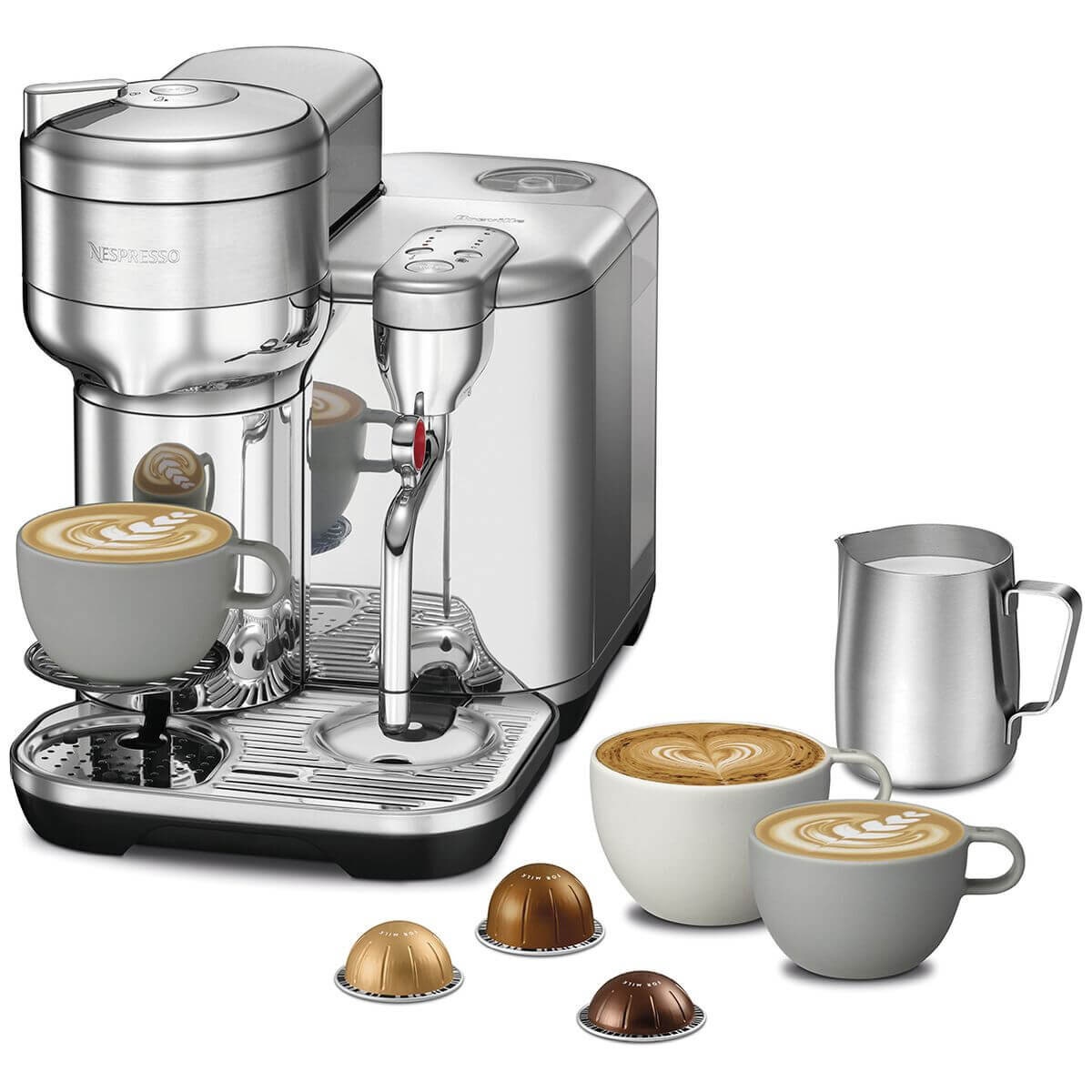 Breville Nespresso Vertuo Creatista machine 2L - Stainless steel, hands-free milk texturing - BVE850BSS