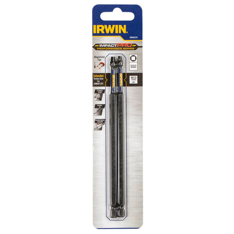 Irwin 152mm SQ2 Impact Pro Performance Driver Bits 2 Pack