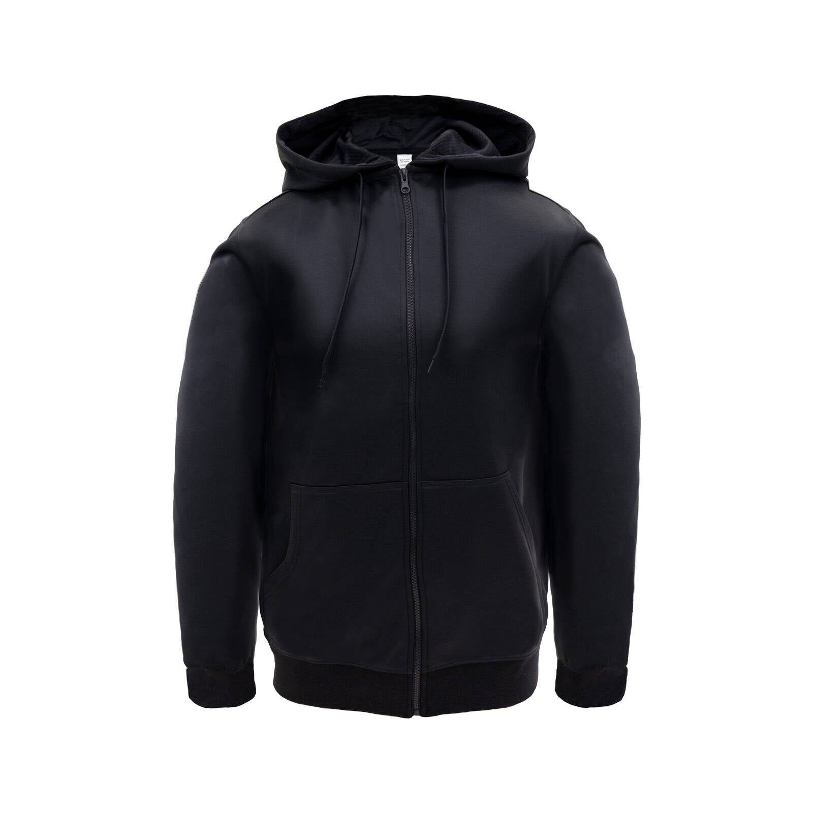 Craftright Black Zip Thru Hoodie - Men's 100% Polyester, Large