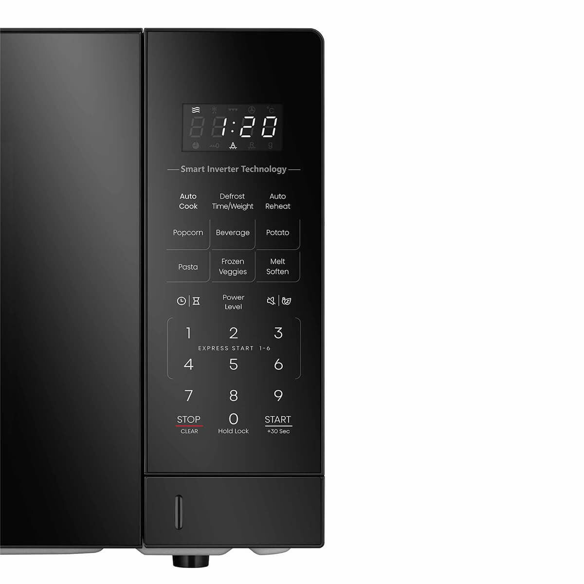 Hisense 34L smart inverter microwave oven - 1100W, black mirror finish, chef menu presets - HMAS3411BMV