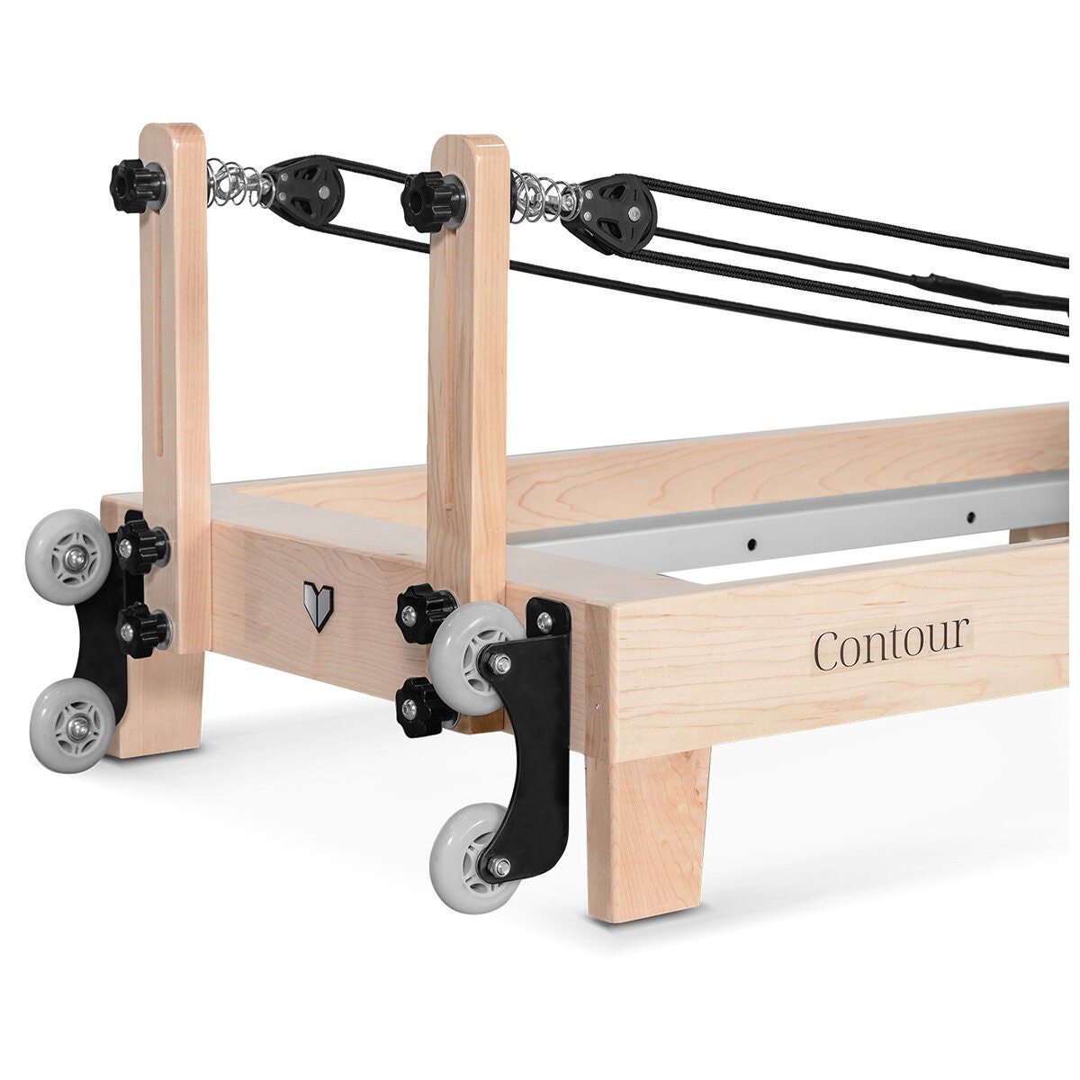Lifespan Fitness Contour 2 folding wood Pilates reformer set - maple frame - black trim - LFRF-CONTFLD2