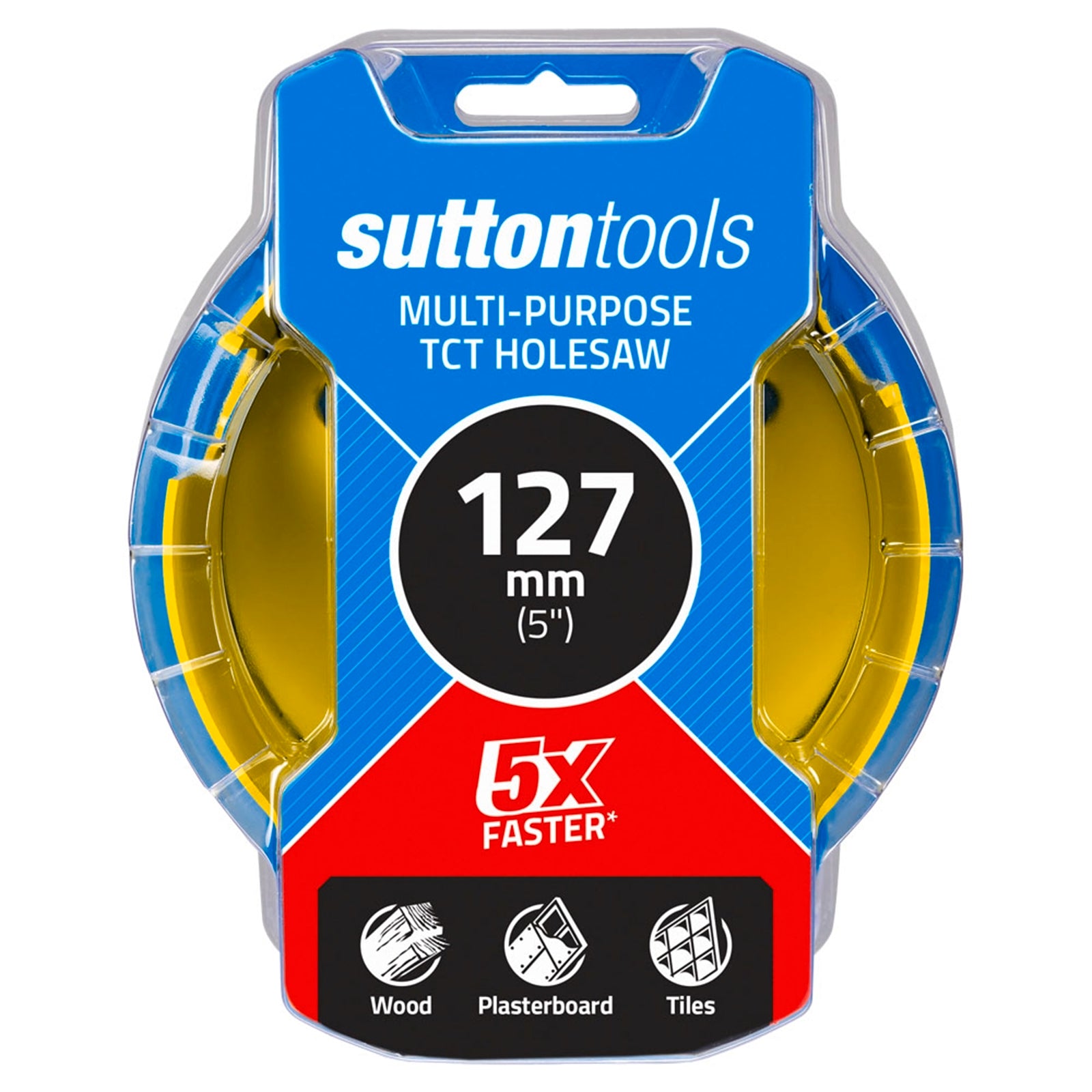 Sutton Tools 127mm TCT Multi-Purpose Seamless Holesaw Timber Tile Brick