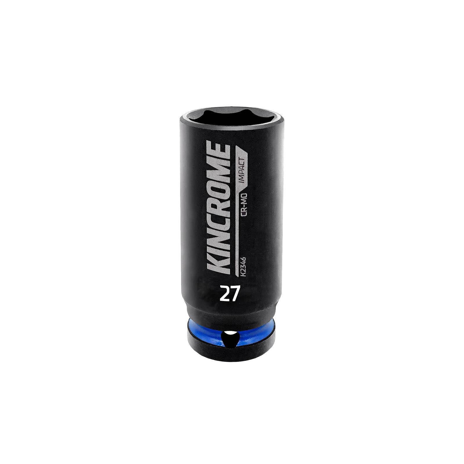 Kincrome 27mm 1/2" Drive Deep Impact Socket, 6 Point Cr-Mo
