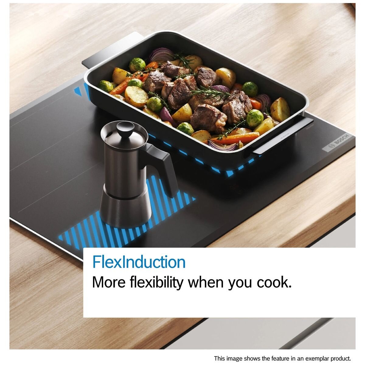 Bosch 90cm Series 8 Flex induction cooktop - five zones, FlexInduction, Home Connect - PXV975DV1E