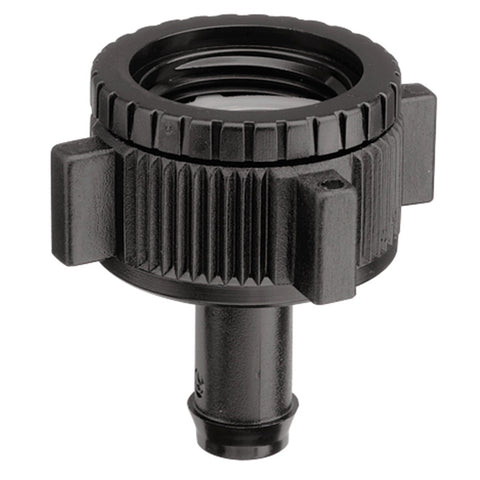 Pope 13mm Nut and Tail to Suit 20/25mm Tap - Black Polypropylene Irrigation Fitting