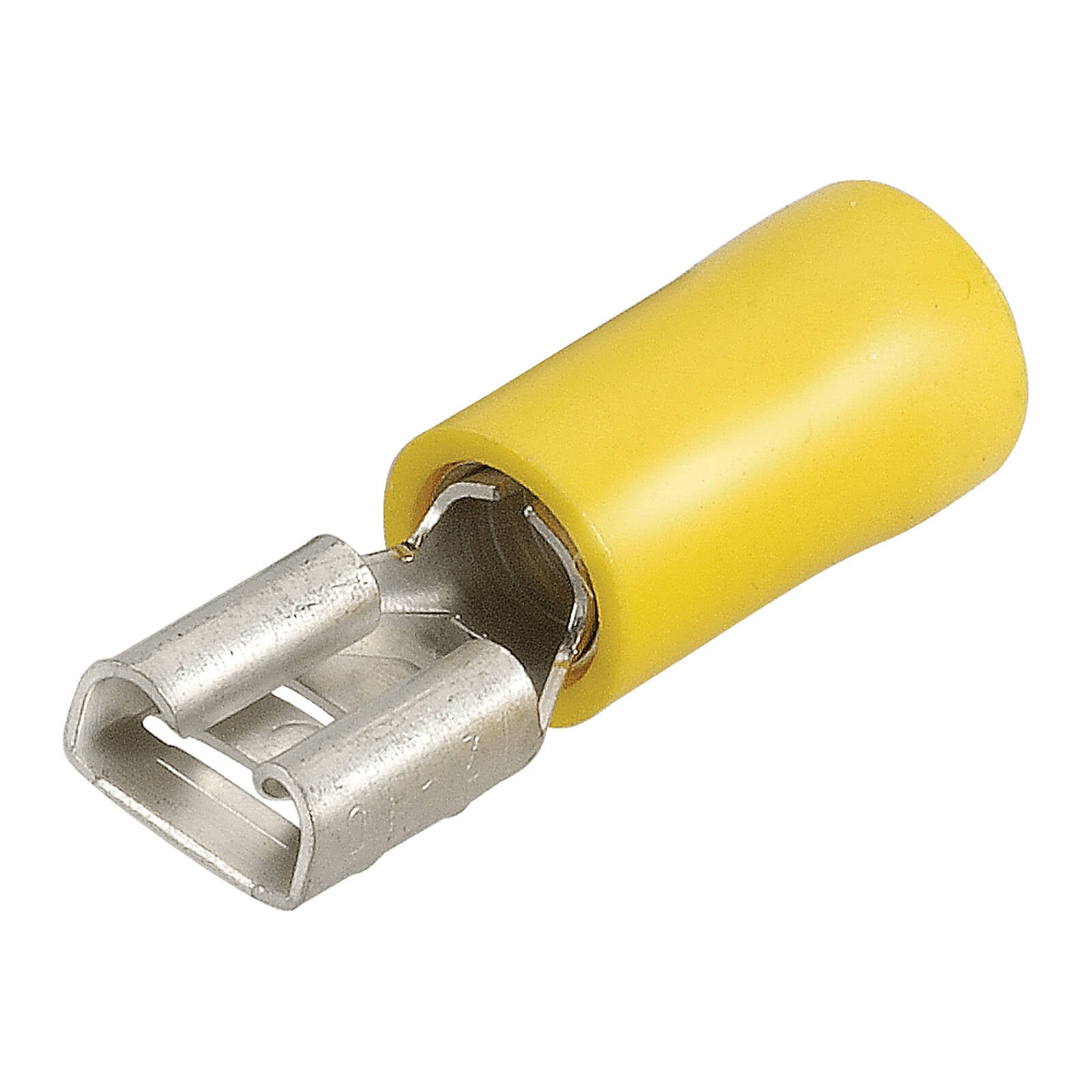 Narva 5-6mm Yellow Insulated Flared Vinyl Female Blade Terminal 6.3mm - 12 Pack