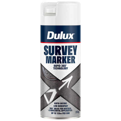 Dulux 350g White Spray Survey Marker - 0.35L - Rapid Drying - Low Overspray - SuperSaverAU - view 1
