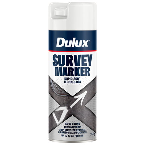 Dulux 350g White Survey Marker Spray Paint