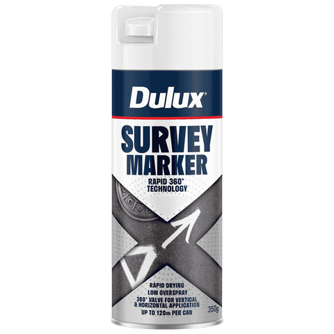 Dulux 350g White Survey Marker Spray Paint