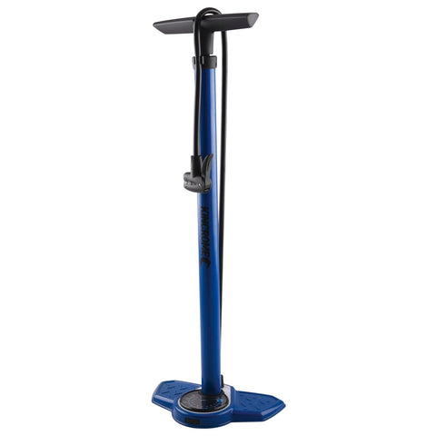 Kincrome Floor Hand Pump, 160PSI, Alloy Barrel, Presta/Schrader, Blue