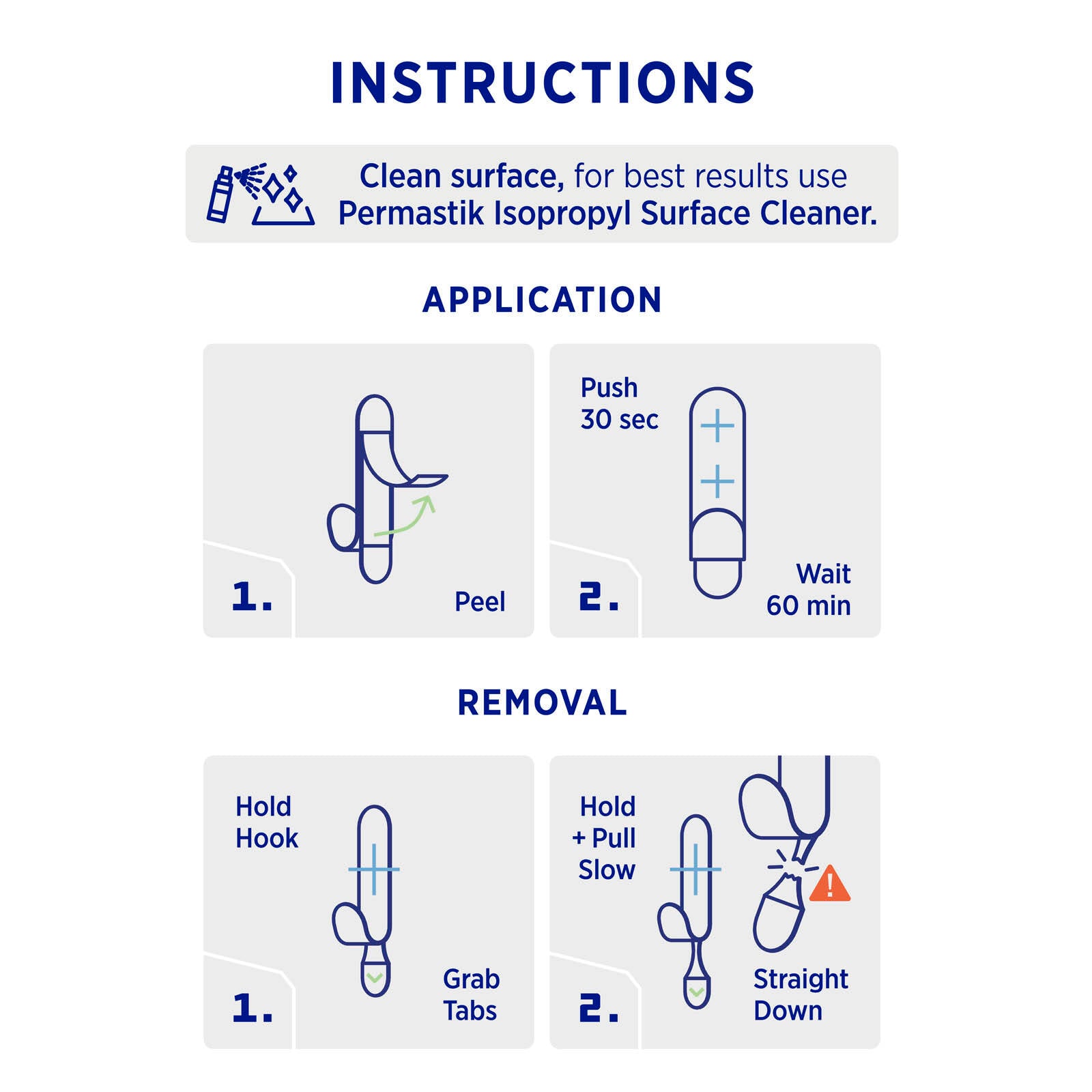 Permastik Small Stainless Steel Metal Hooks - 6 Pack