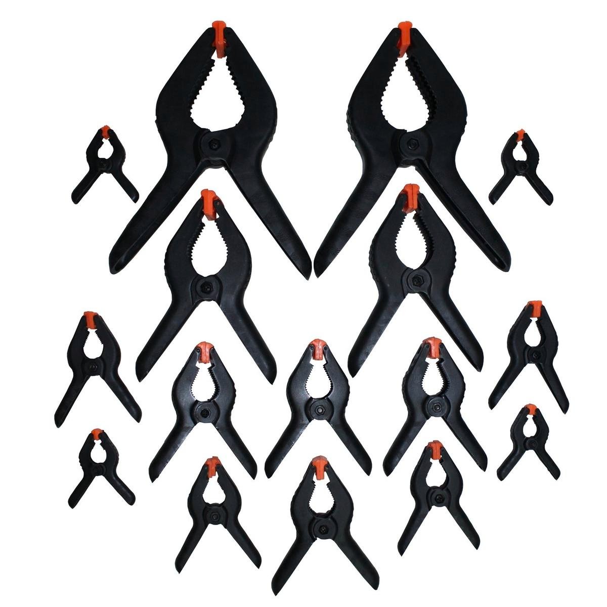 Craftright Nylon Spring Clamp 16 Pack 60mm Jaw Opening Durable - SuperSaverAU - view 1