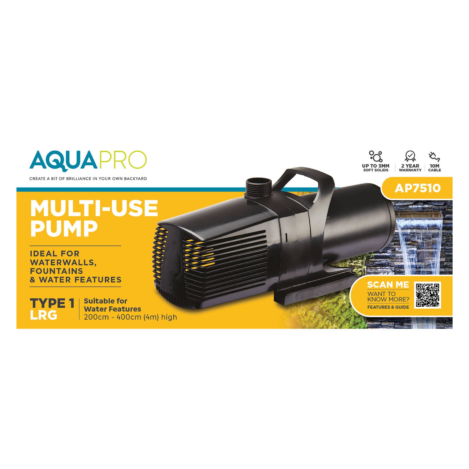 Aquapro AP7510 150W Submersible Multi-Use Pond Pump 02AH600