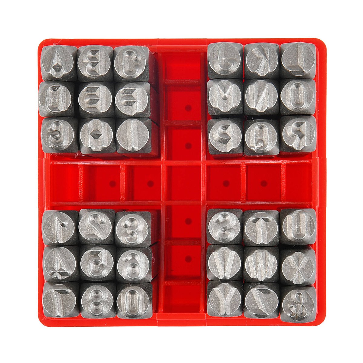 Trojan 36 Piece Letter & Number Stamp Set, Heat Treated A-Z & 0-9