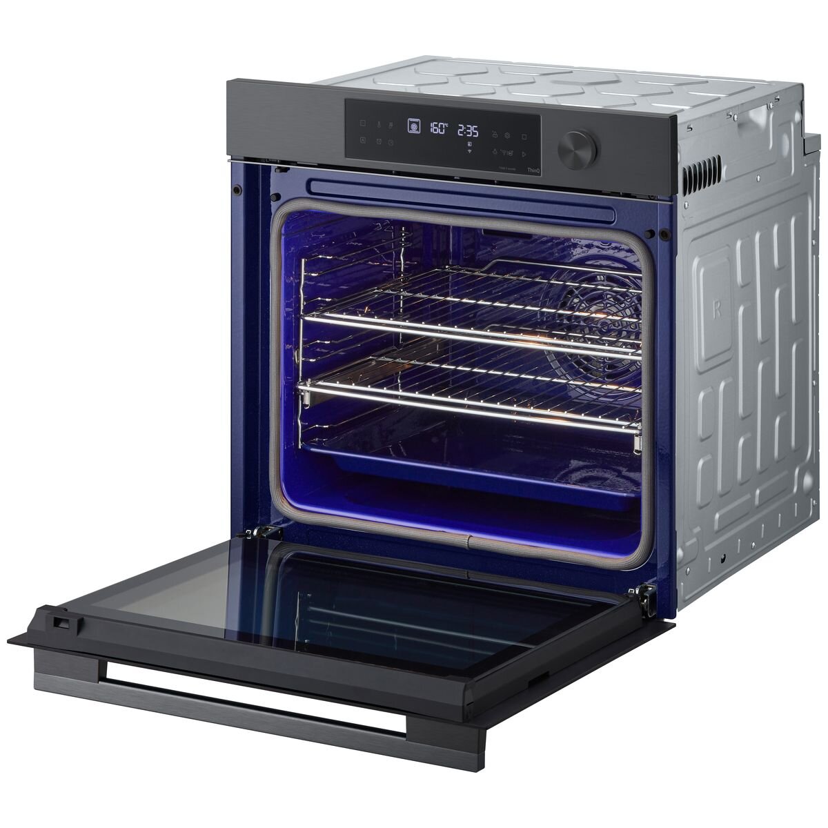 LG Series 7 60cm InstaView Pyrolytic Oven - 76L, 4-in-1 Pro Cooking, Matte Black - BO607G1MB4