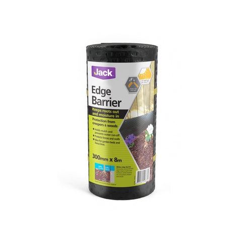 Jack Garden Edging 300mm x 8m Black Recycled Plastic Roll