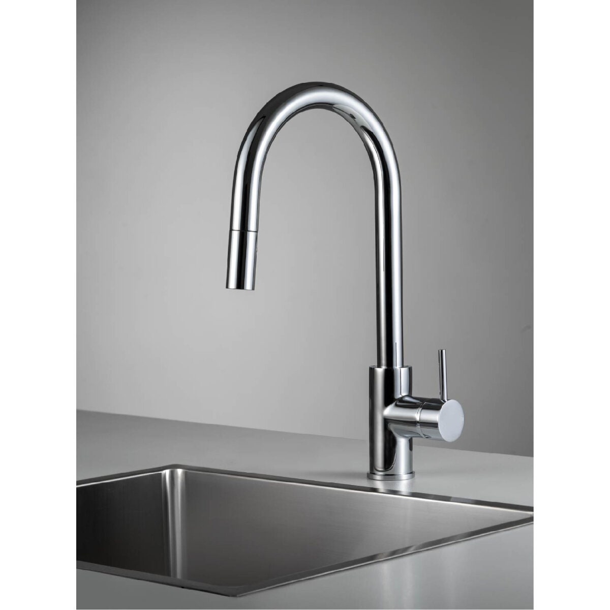 Rogerseller Tonic Sink Mixer with Pull Out Spray 6L/min - Chrome, 5-Star WELS - 3606013801
