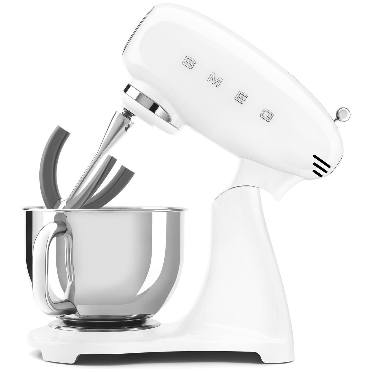 Smeg 50s retro style stand mixer 4.8L - White finish, 800W, 10 speeds, safety lock - SMF03WHAU