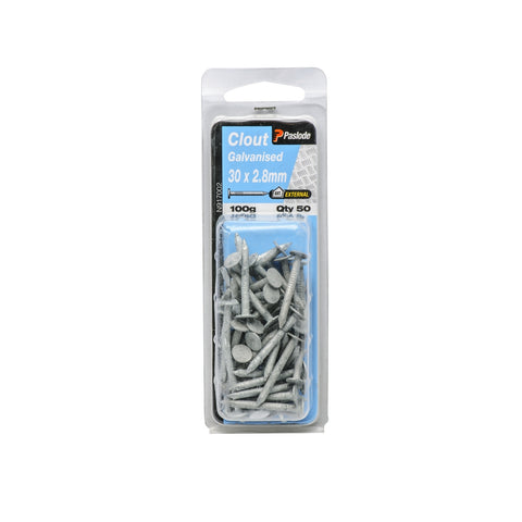 Paslode Galvanised Clouts 30 x 2.8mm 100g - 50 Pack