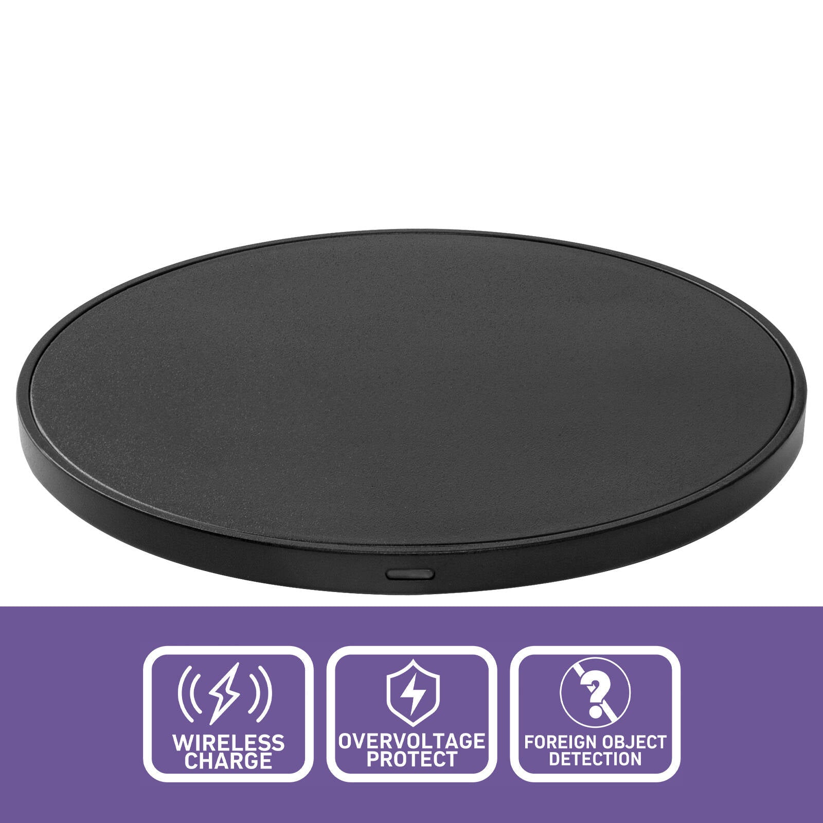 Antsig 15W Wireless Charger with LED Indicator - Low-Profile ABS APQI15W