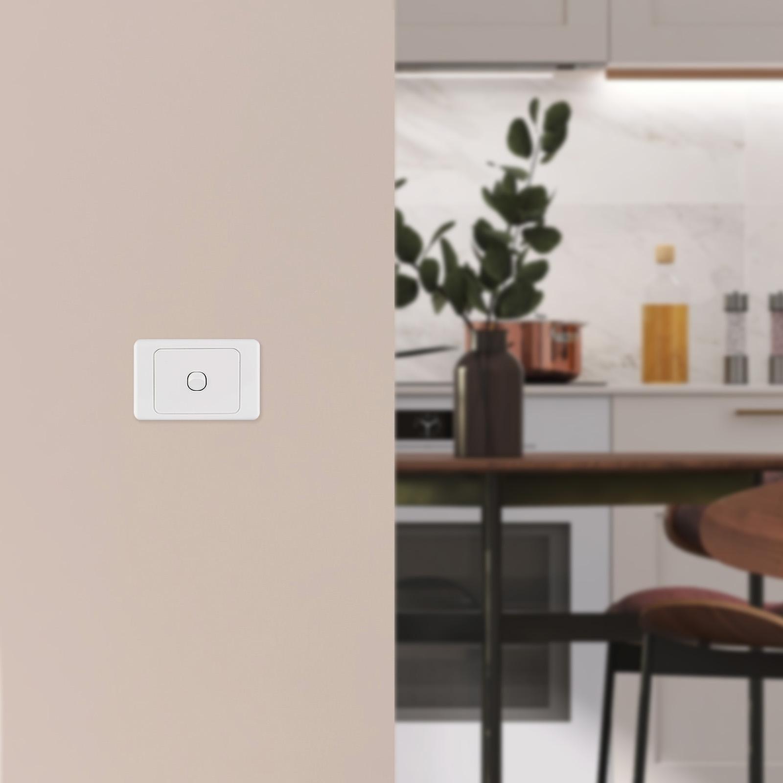 DETA White Switch Mechanism 16A 250V Polycarbonate Architrave Indoor