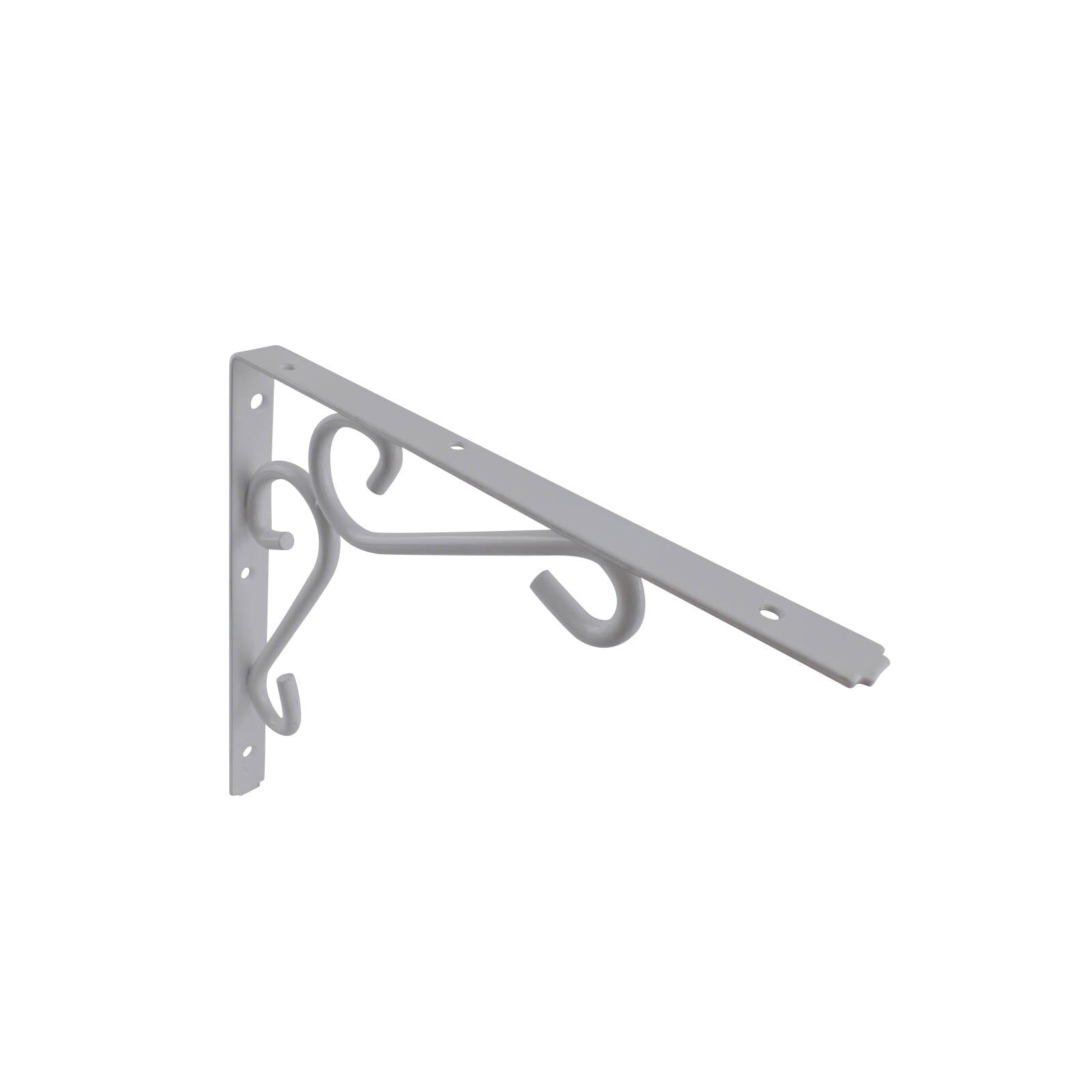Carinya 250 x 200mm White Powder Coated Steel Heavy Duty Scroll Stay Bracket, 200kg