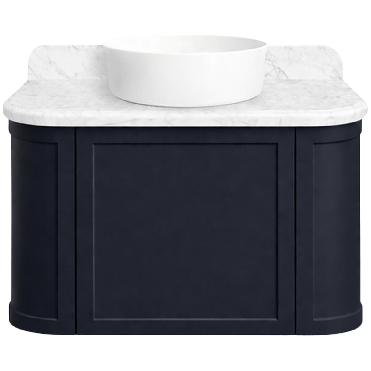 Turner Hastings Evara 75cm Wall Hung Vanity - Marble Top, Aegean Blue, 1 Taphole - EV755-AB-1TH