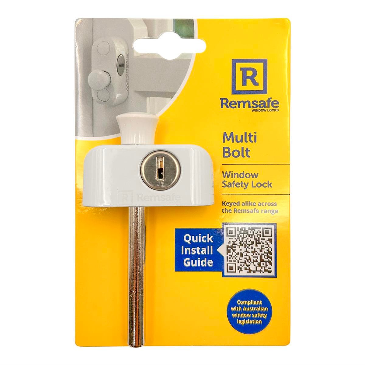Remsafe White Lockable Multi Bolt Powdercoat Steel