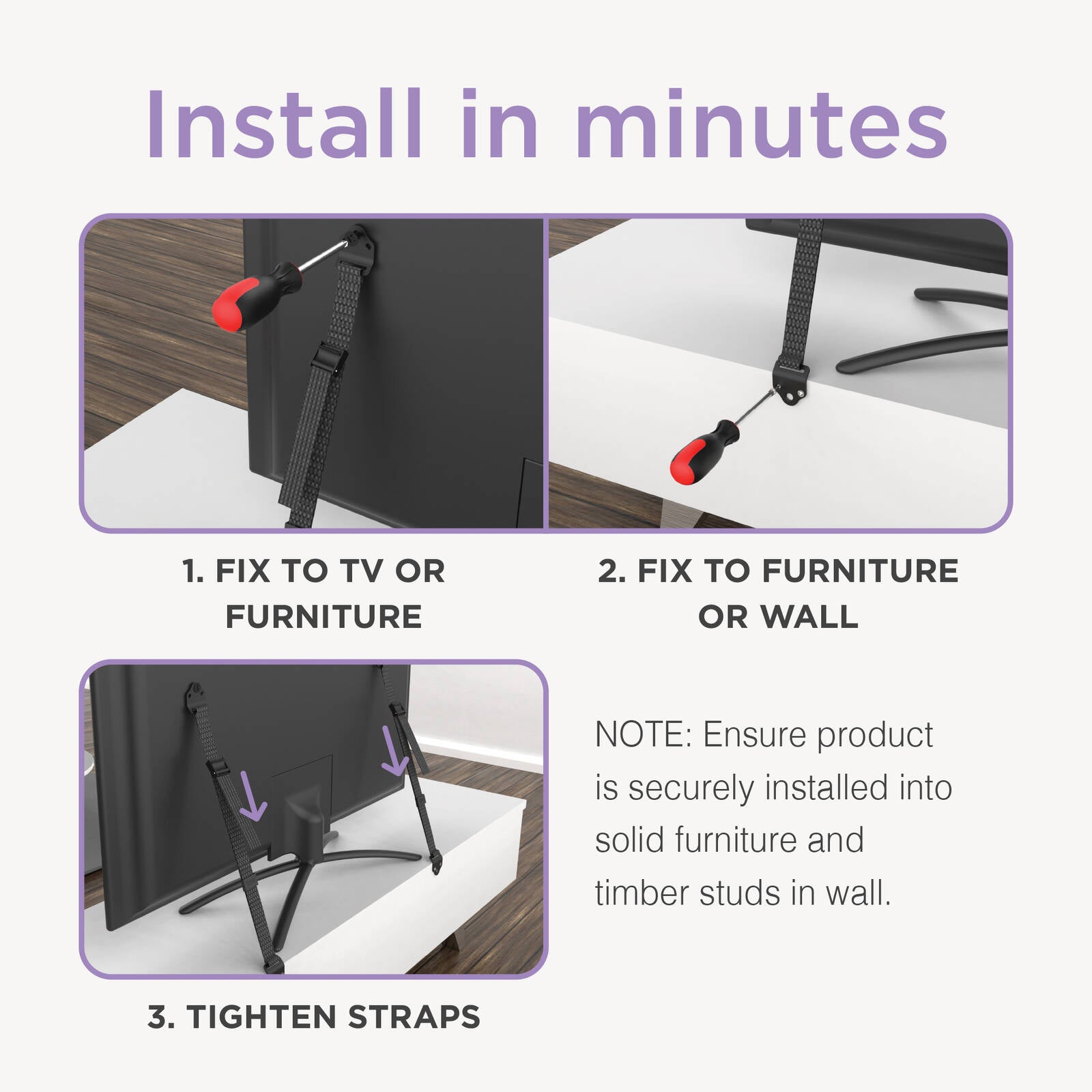 Perma Child Safety TV and Furniture Anchors 2 Pack