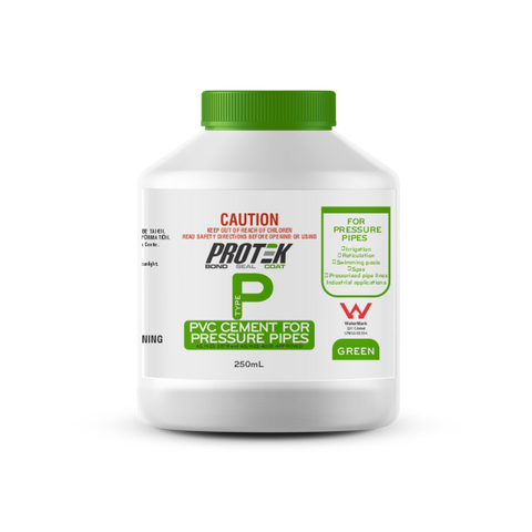 Protek Type P Green PVC Solvent Cement 250ml, For High Pressure PVC-U Pipe
