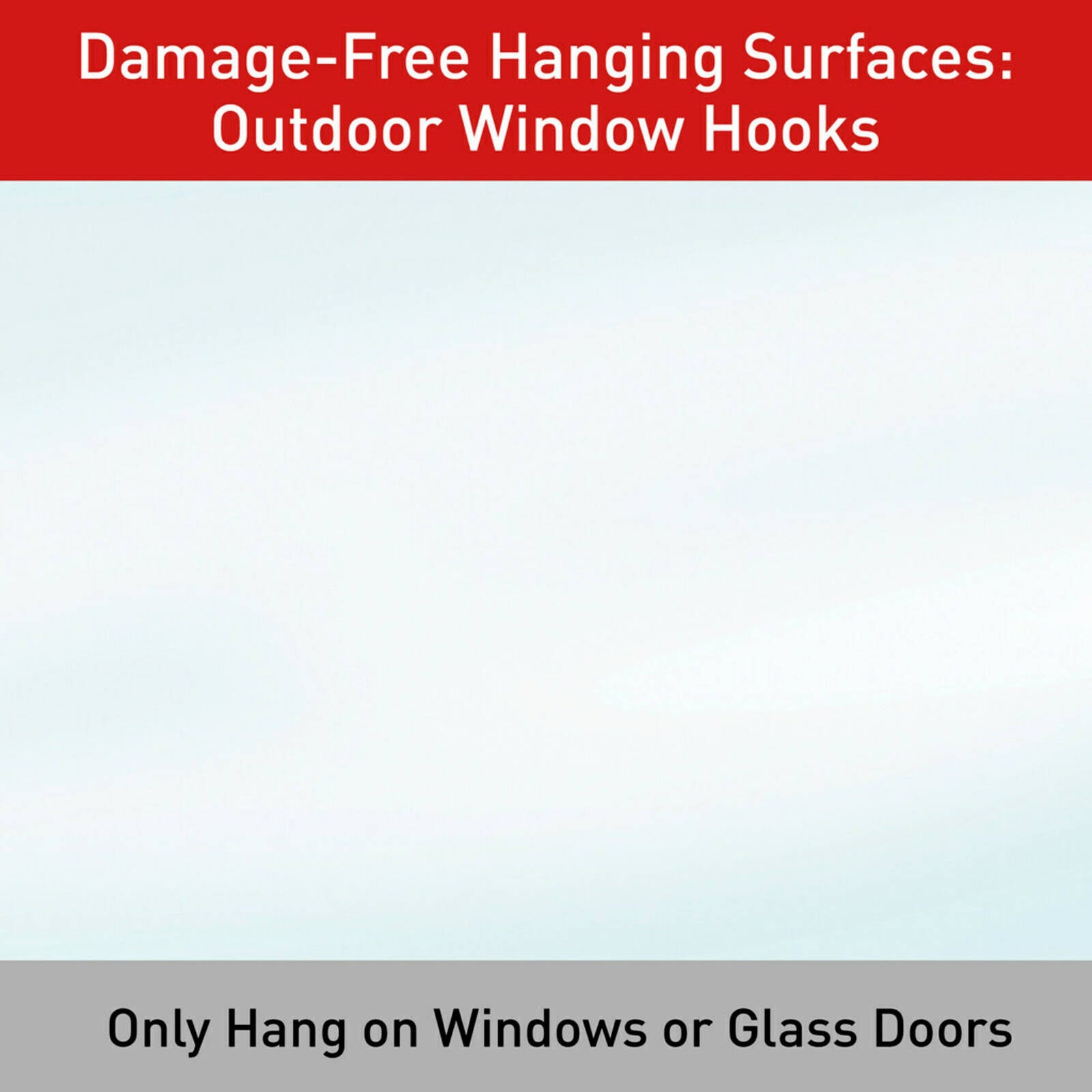 Command Medium Clear Outdoor Window Hook Value Pack - Damage-Free Hanging