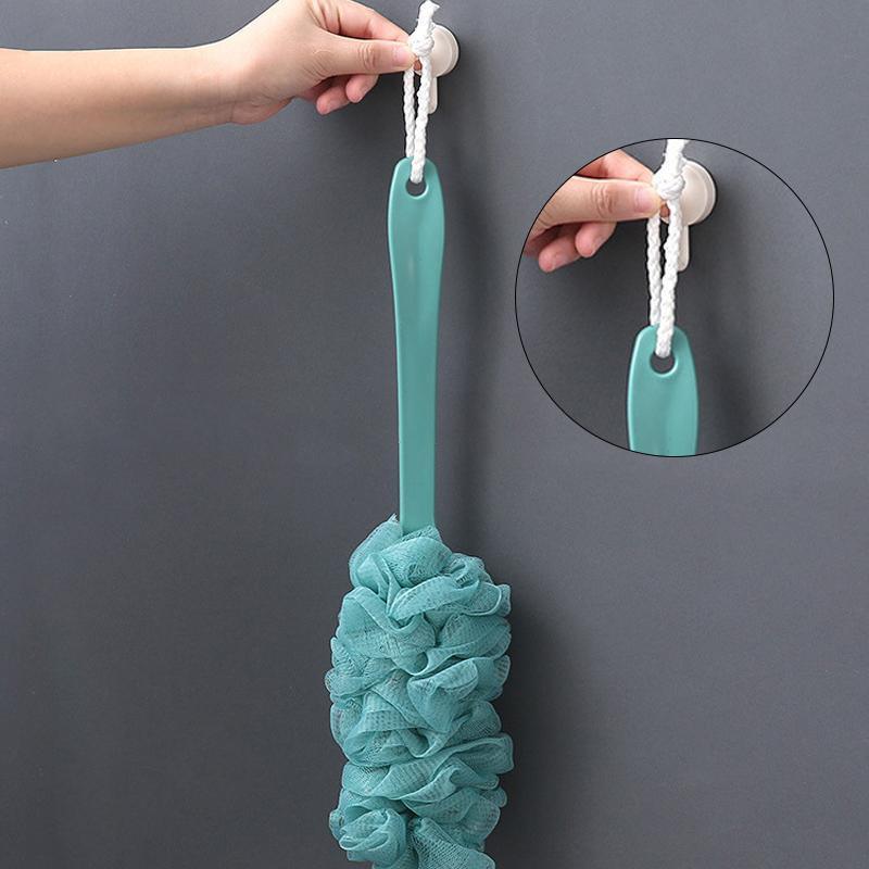 2PCS Long Handle Bath Brush Soft Mesh Sponge Back Scrubber - Pink - view 10