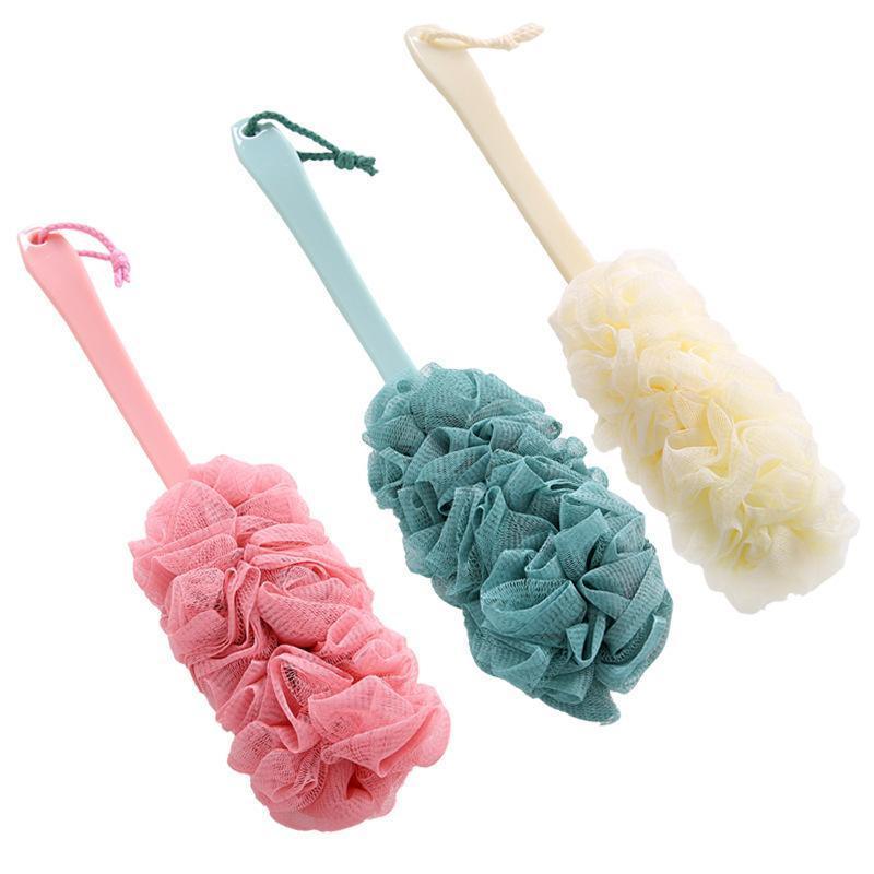 2PCS Long Handle Bath Brush Soft Mesh Sponge Back Scrubber - Pink - view 3