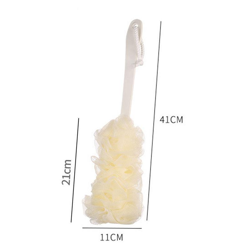 2PCS Long Handle Bath Brush Soft Mesh Sponge Back Scrubber - Pink - view 7