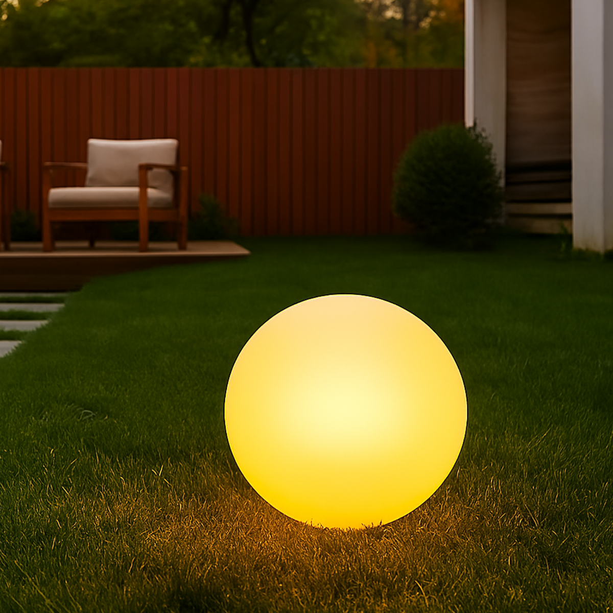 Click Solar Ball Light - 20cm - Outdoor - Automatic - Warm White & RGB - SuperSaverAU - view 2