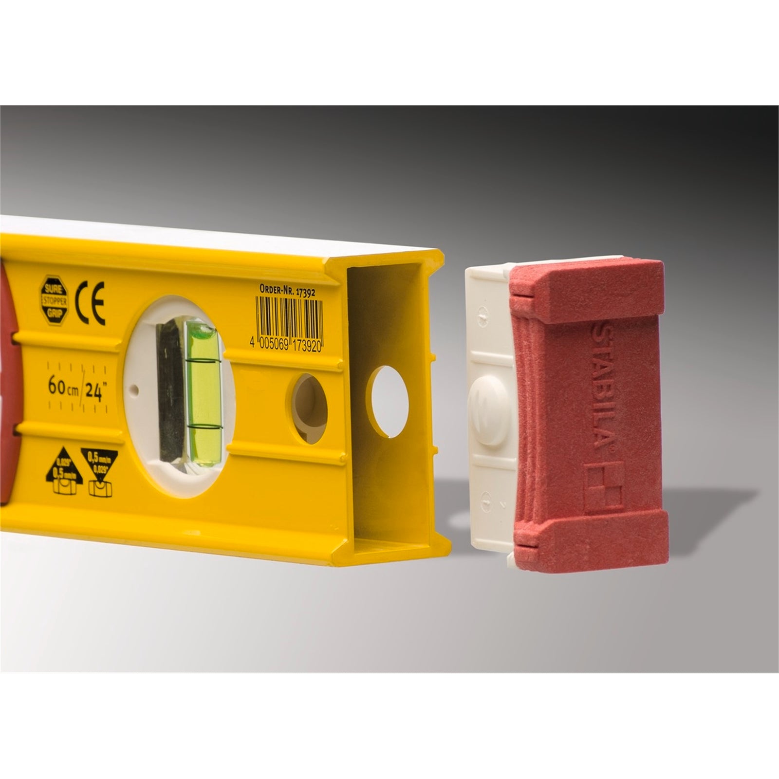 Stabila 600mm Trade Spirit Level, Extruded Aluminium, 3 Vials, Waterproof
