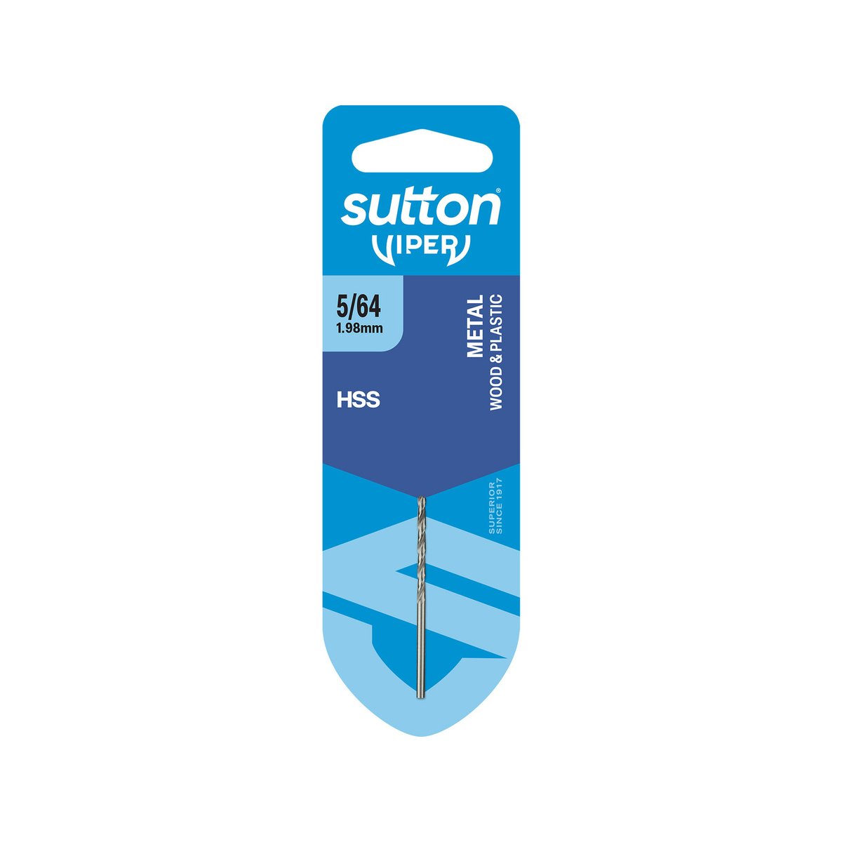 Sutton Tools 5/64" Viper Jobber Drill Bit for Metal, Wood & Plastic
