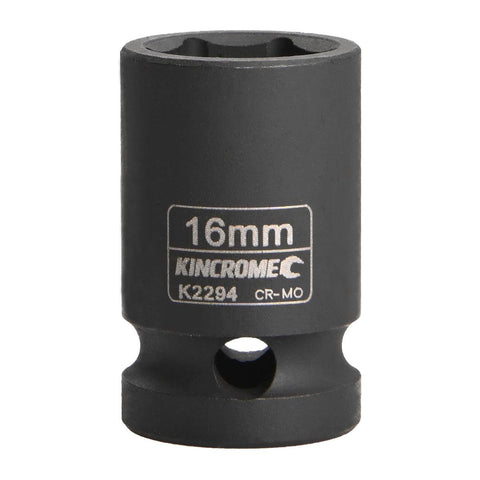 Kincrome 16mm Impact Socket - 1/2 Inch - Cr-Mo Steel - Rust Resistant - SuperSaverAU - view 1