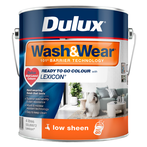 Dulux Wash&Wear Low Sheen Interior Paint Lexicon 4L