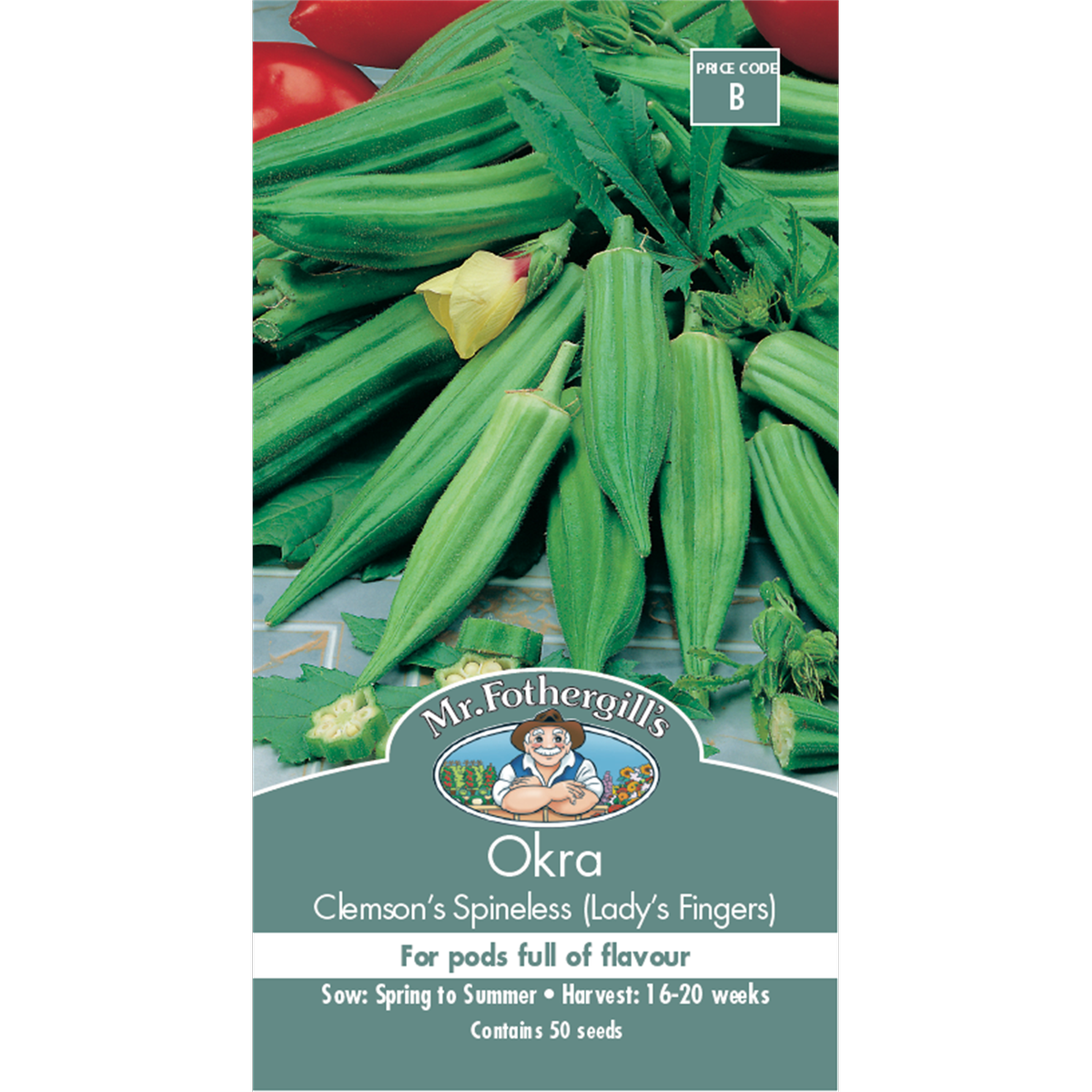 Mr Fothergill S Lady S Finger Okra Seeds - 75mm Green - Versatile Flavor - SuperSaverAU - view 1
