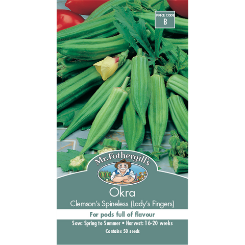 Mr Fothergill's Lady's Finger Okra Vegetable Seeds