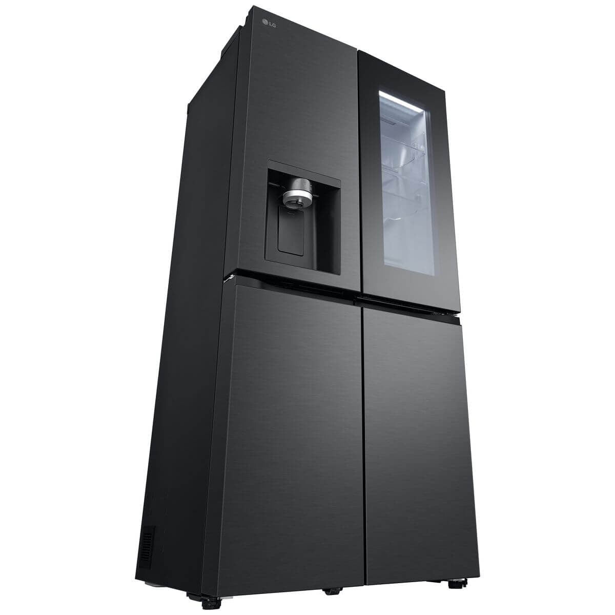 LG 508L InstaView Door-in-Door French Door Fridge - Ice and Water, Matte Black - GF-V500MBLC