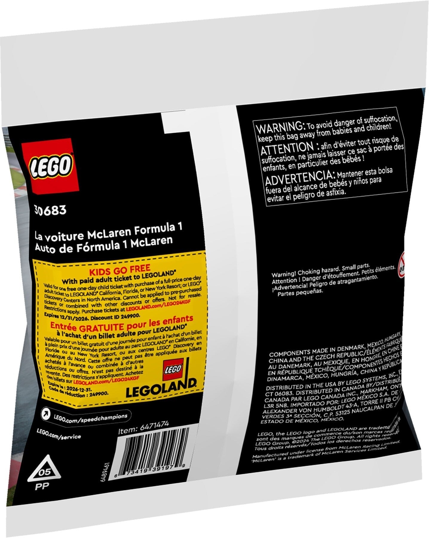 LEGO Speed Champions 30682 McLaren Formula 1 Car Polybag - SuperSaverAU - view 2