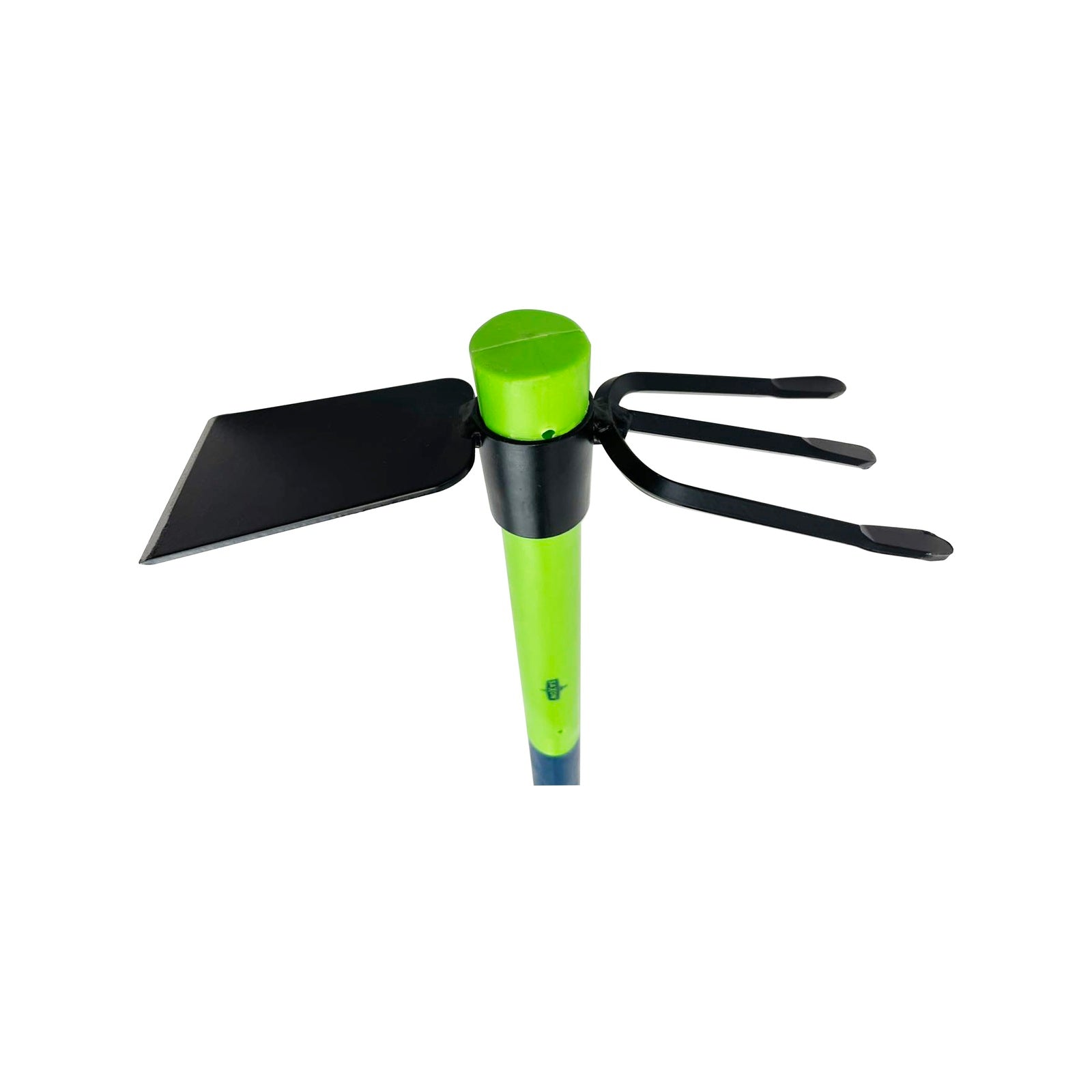 Saxon Mini Mattock Cultivator 3-Tine Carbon Steel Fibreglass Handle Garden Tool