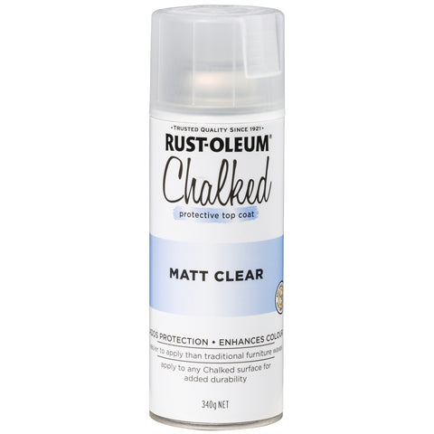 Rust-Oleum 340g Clear Ultra Matt Chalked Protective Top Coat, Indoor & Outdoor Aerosol
