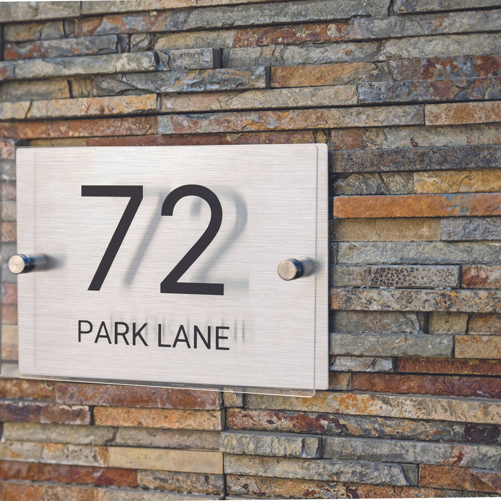 Numero Customisable Address Sign Weather Resistant with Mounting Hardware