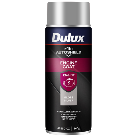 Dulux Autoshield Spray Paint - 340g - Silver - Engine Coat - Heat Resistant - SuperSaverAU - view 1