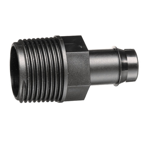 Pope 19mm Tail x 25mm BSP Male Director 5 Pack - Black Poly, 1000kPa Irrigation